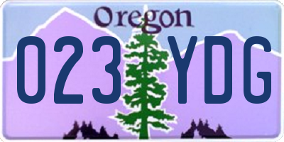 OR license plate 023YDG