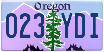 OR license plate 023YDI
