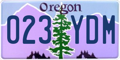 OR license plate 023YDM