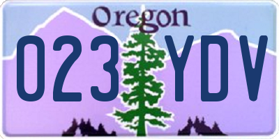 OR license plate 023YDV