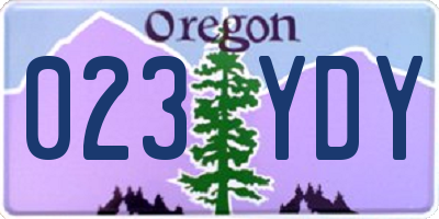 OR license plate 023YDY