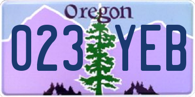 OR license plate 023YEB