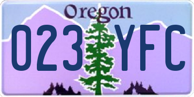 OR license plate 023YFC