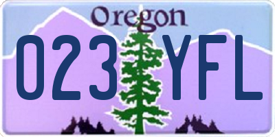 OR license plate 023YFL