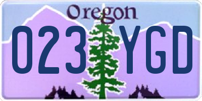OR license plate 023YGD