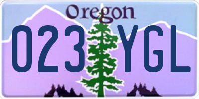 OR license plate 023YGL