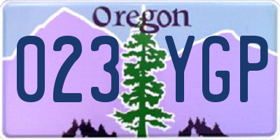 OR license plate 023YGP