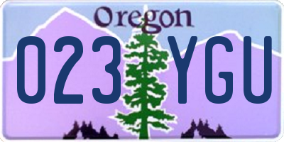 OR license plate 023YGU