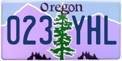 OR license plate 023YHL