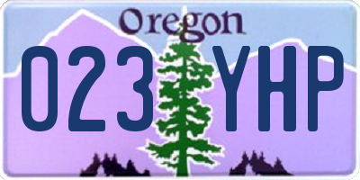 OR license plate 023YHP