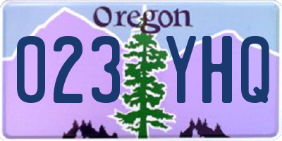 OR license plate 023YHQ