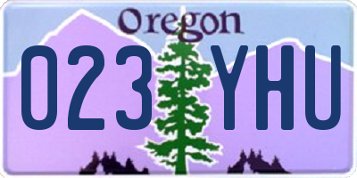 OR license plate 023YHU