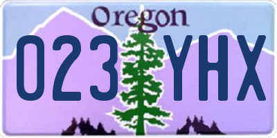 OR license plate 023YHX