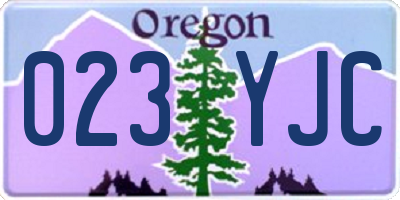 OR license plate 023YJC