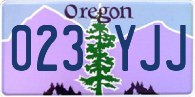 OR license plate 023YJJ