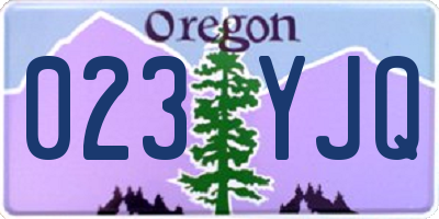 OR license plate 023YJQ