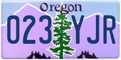 OR license plate 023YJR