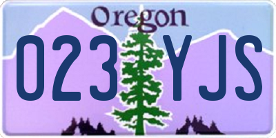 OR license plate 023YJS