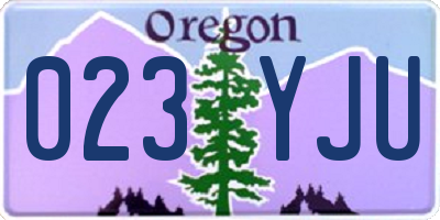 OR license plate 023YJU