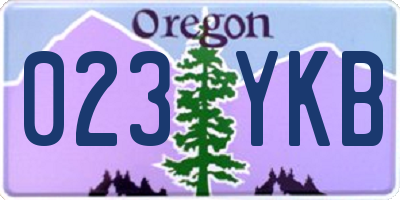 OR license plate 023YKB