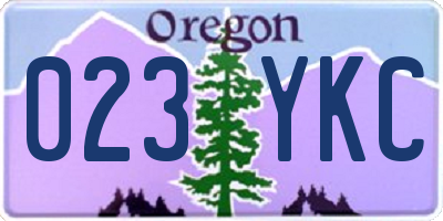 OR license plate 023YKC
