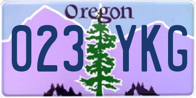 OR license plate 023YKG