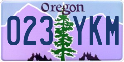 OR license plate 023YKM