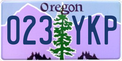 OR license plate 023YKP