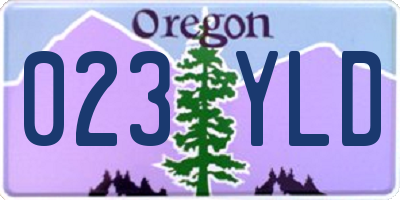 OR license plate 023YLD