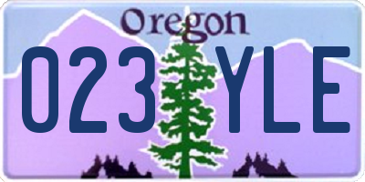 OR license plate 023YLE