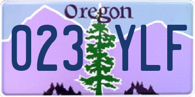 OR license plate 023YLF