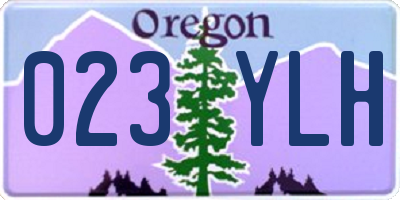 OR license plate 023YLH