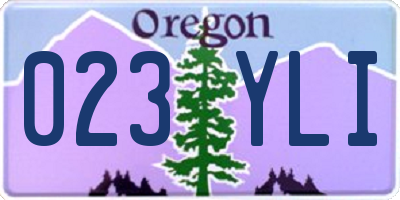 OR license plate 023YLI