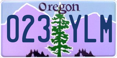 OR license plate 023YLM