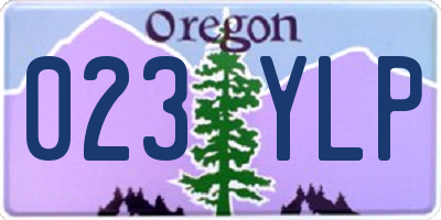 OR license plate 023YLP