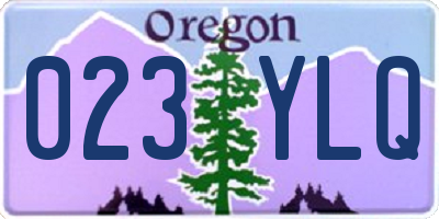 OR license plate 023YLQ