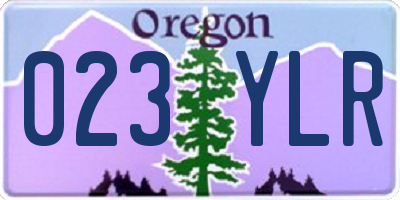 OR license plate 023YLR