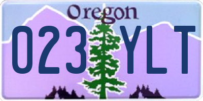 OR license plate 023YLT