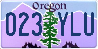 OR license plate 023YLU