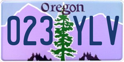 OR license plate 023YLV