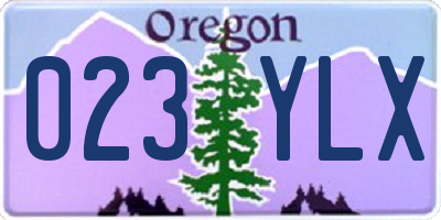 OR license plate 023YLX
