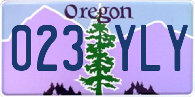 OR license plate 023YLY
