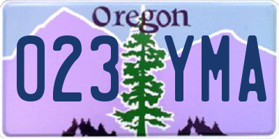 OR license plate 023YMA
