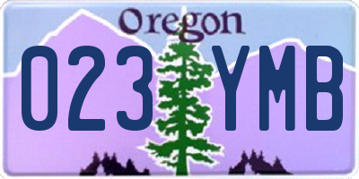 OR license plate 023YMB