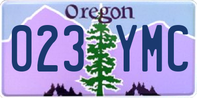 OR license plate 023YMC