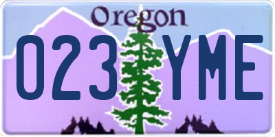OR license plate 023YME