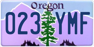 OR license plate 023YMF