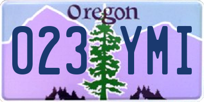 OR license plate 023YMI