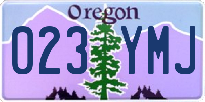OR license plate 023YMJ
