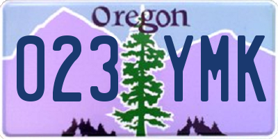 OR license plate 023YMK